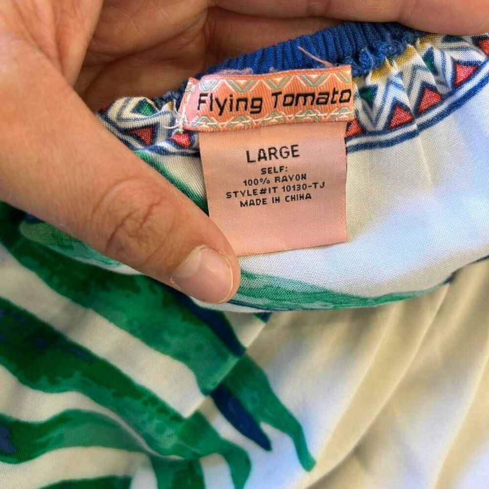 Anthropologie flying tomato off shoulder Women's multi Blouse - Picture 4 of 4